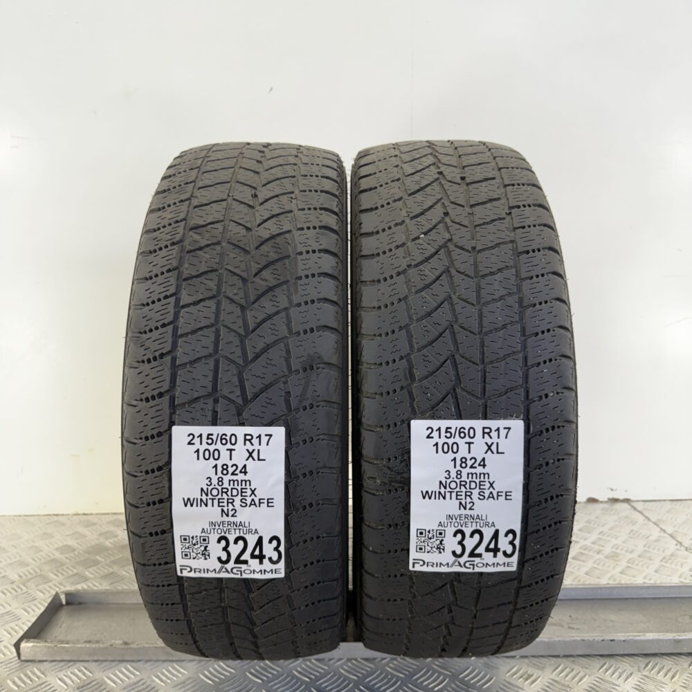 Gomme Usate 215 60 R17 XL 100T NORDEX WINTER SAFE N2 Invernali