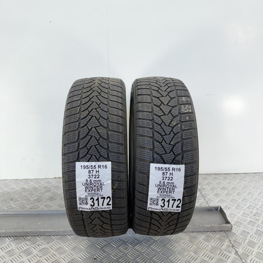 Gomme Usate 195 55 R16 87H Uniroyal Winter Expert 80% Invernali