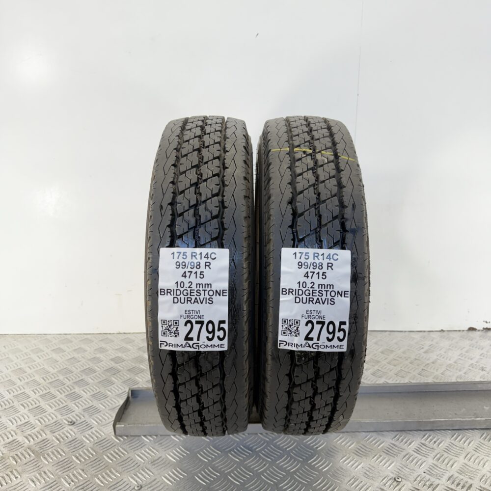 Gomme Usate 175 R14C 99/98R Bridgestone Duravis 98% Estive