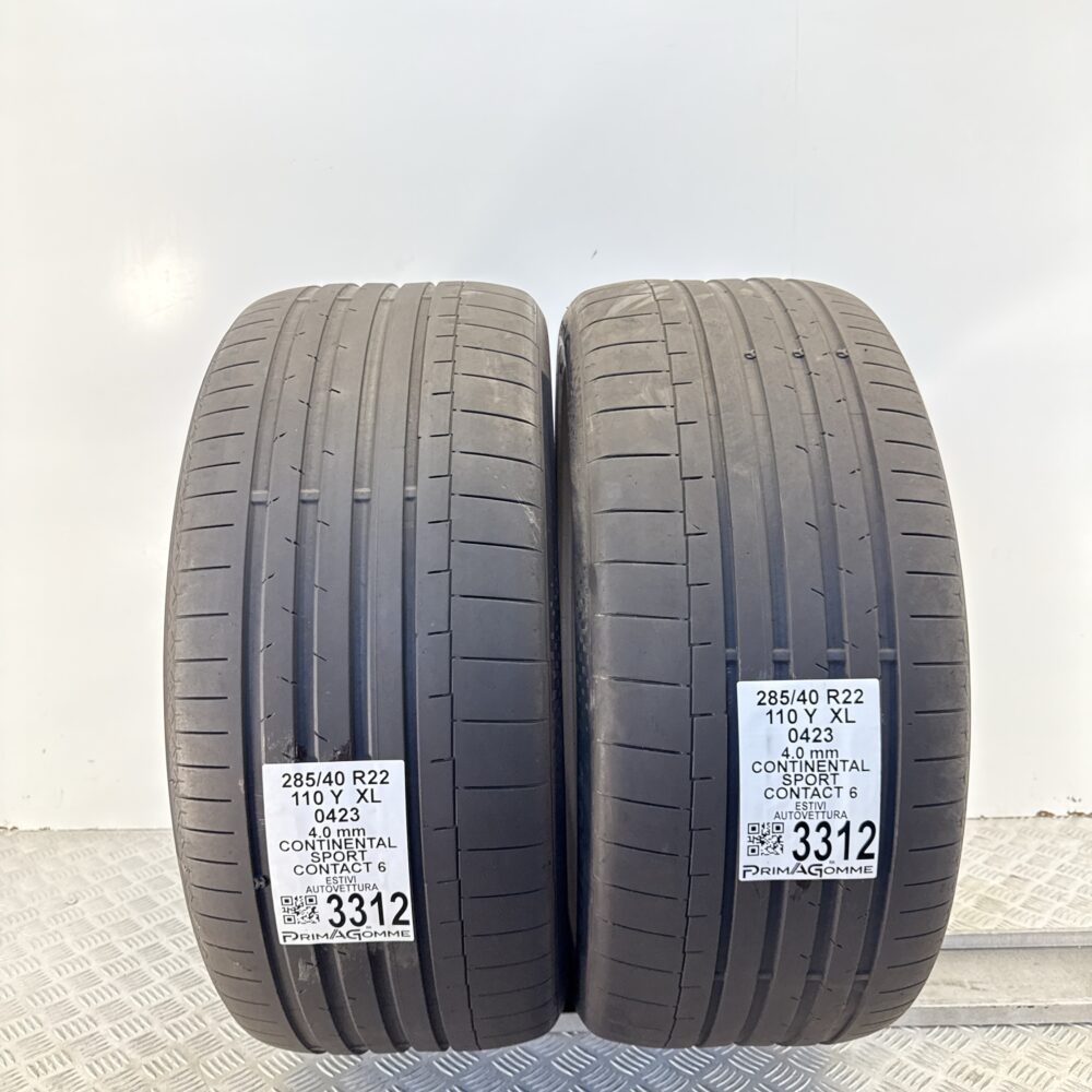 Gomme Usate 285 40 R22 XL 110Y Continental Sport Contact 6 Estive - immagine 4