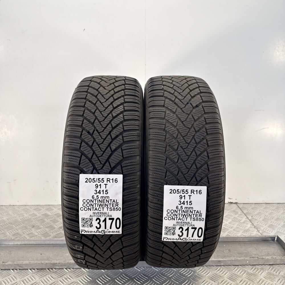 Gomme Usate 205 55 R16 91T Continental ContiWinterContact TS850 93% Invernali
