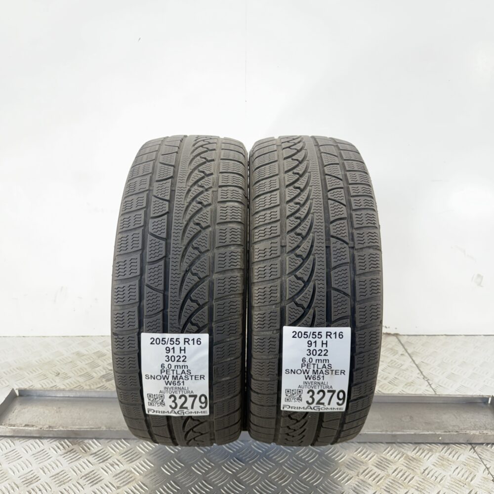 Gomme Usate 205 55 R16 91H Petlas Snow Master W651 86% Invernali