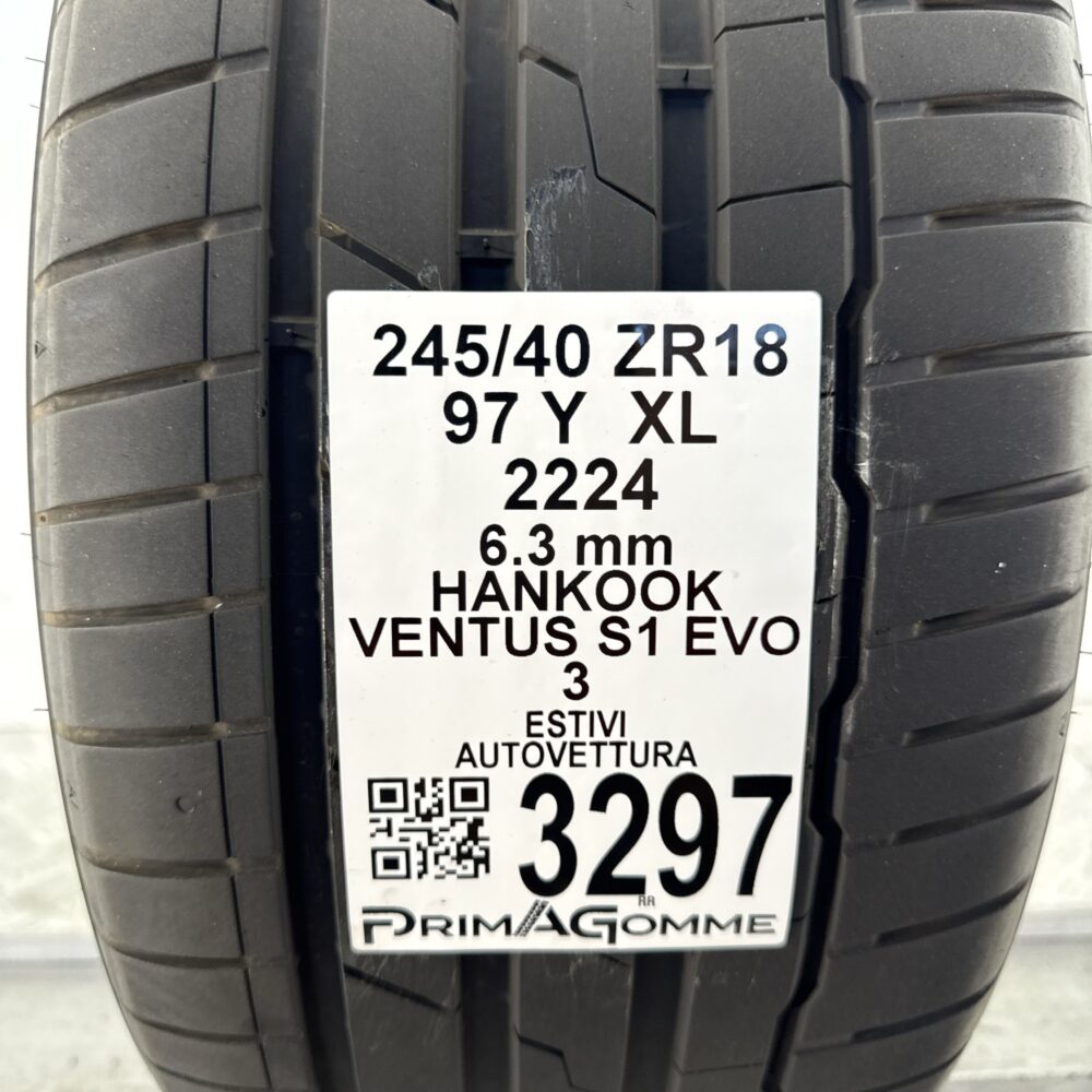 Gomma Usata 245 40 ZR18 XL 97Y Hankook Ventus S1 EVO 3 90% Estivo - immagine 3
