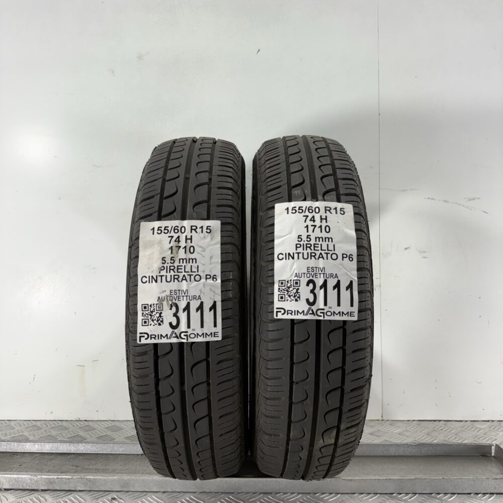 Gomme Usate 155 60 R15 74H Pirelli Cinturato P6 79% Estive