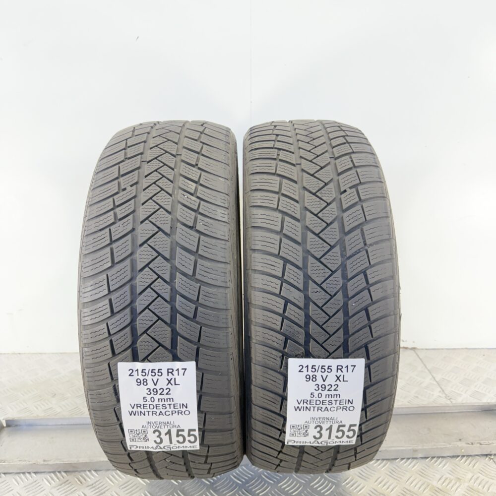 Gomme Usate 215 55 R17 XL 98V Vredestein Wintracpro 71% Invernali