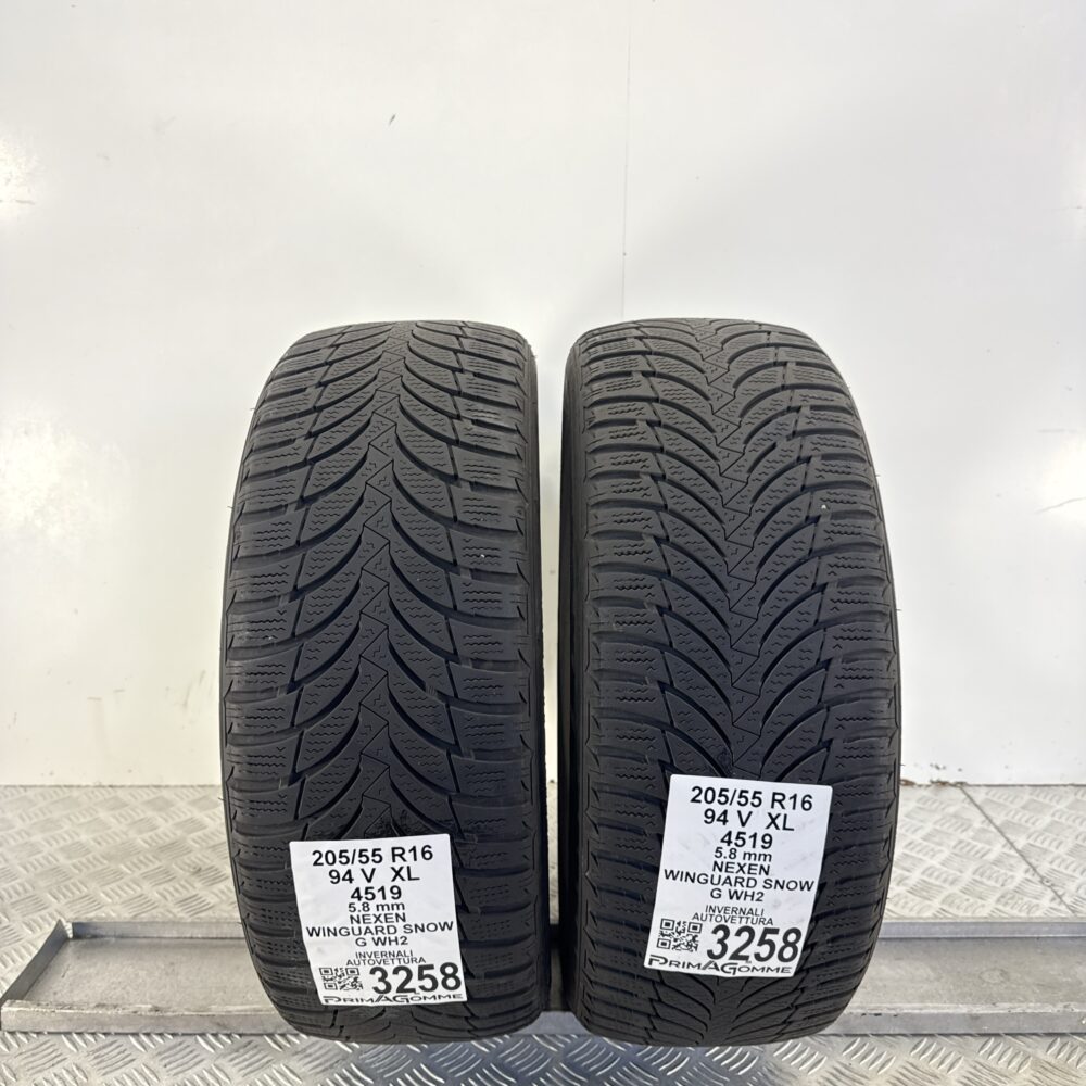 Gomme Usate 205 55 R16 XL 94V NEXEN WINGUARD SNOW G WH2 83% Invernali