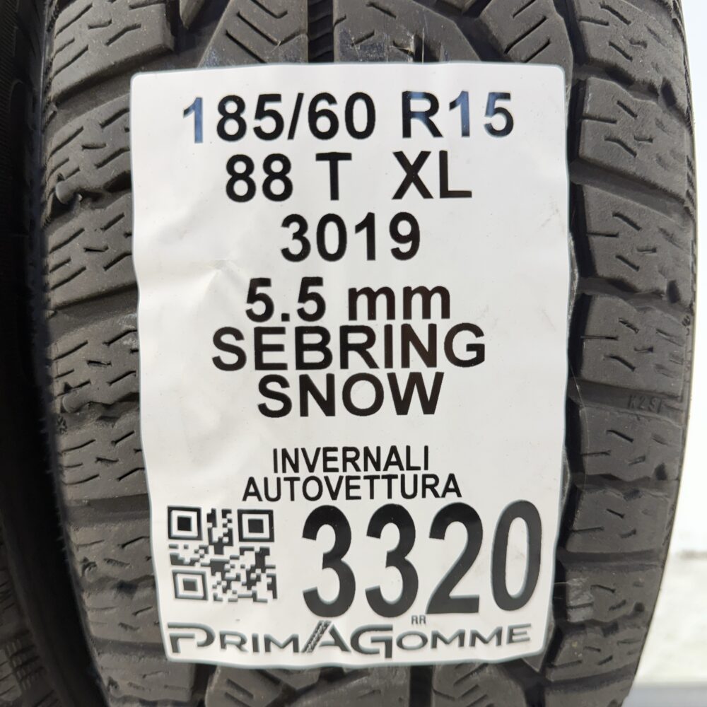 Gomme Usate 185 60 R15 XL 88T Sebring Snow 79% Invernali - immagine 3