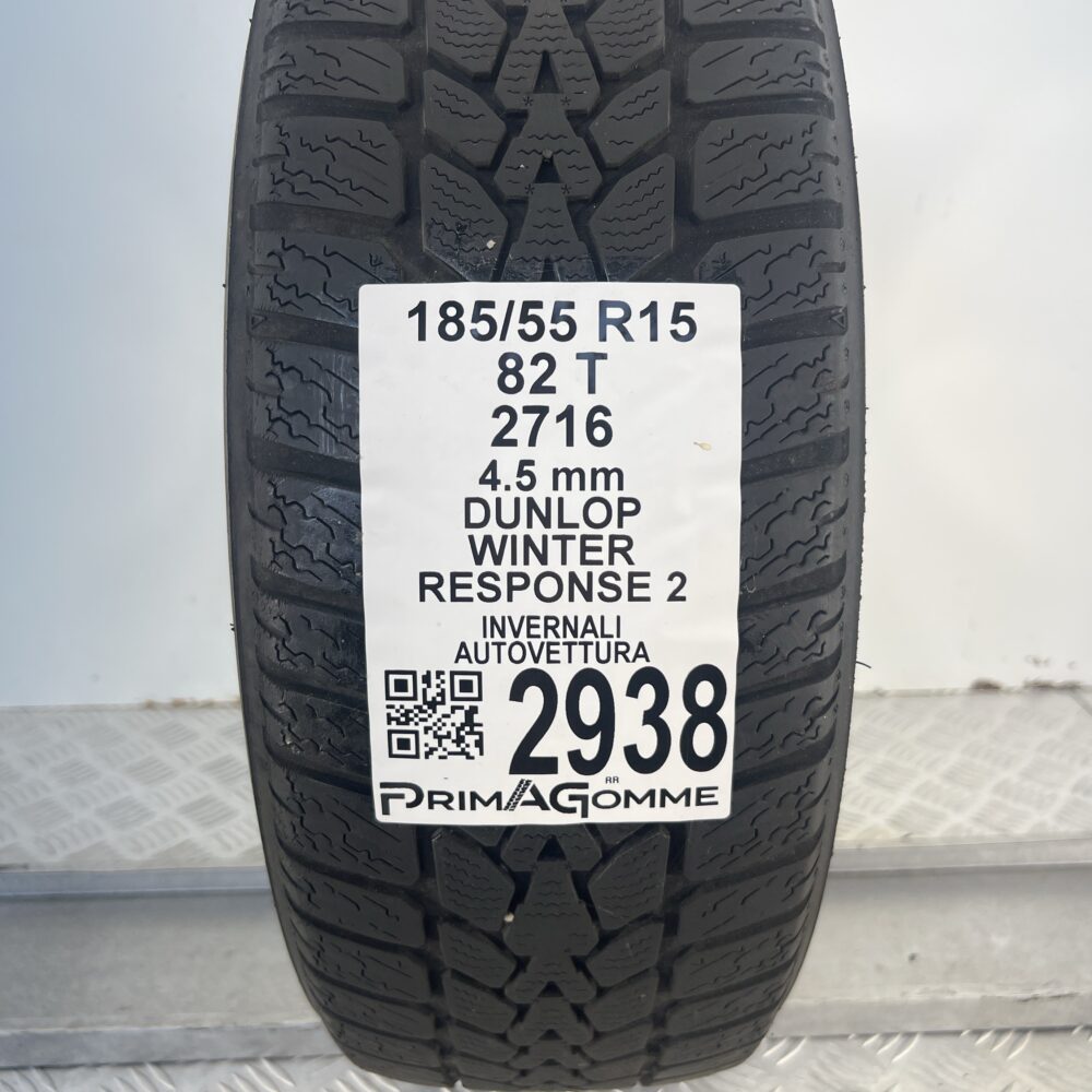 Gomma Usata 185 55 R15 82T Dunlop Winter Response 2 Invernale - immagine 3