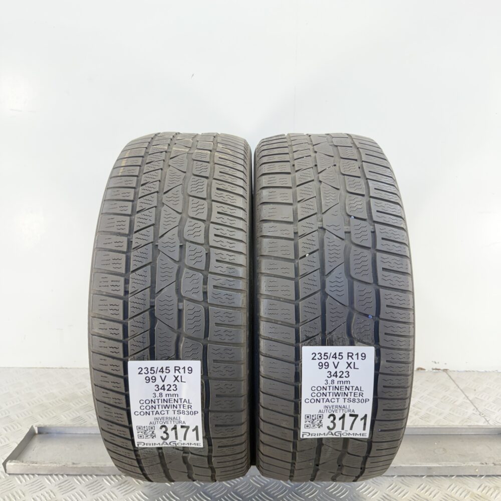 Gomme Usate 235 45 R19 XL 99V Continental ContiWinterContact TS830P Invernali