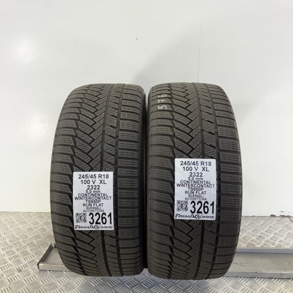 Gomme Usate 245 45 R18 XL 100V Continental WinterContact RunFlat Invernali