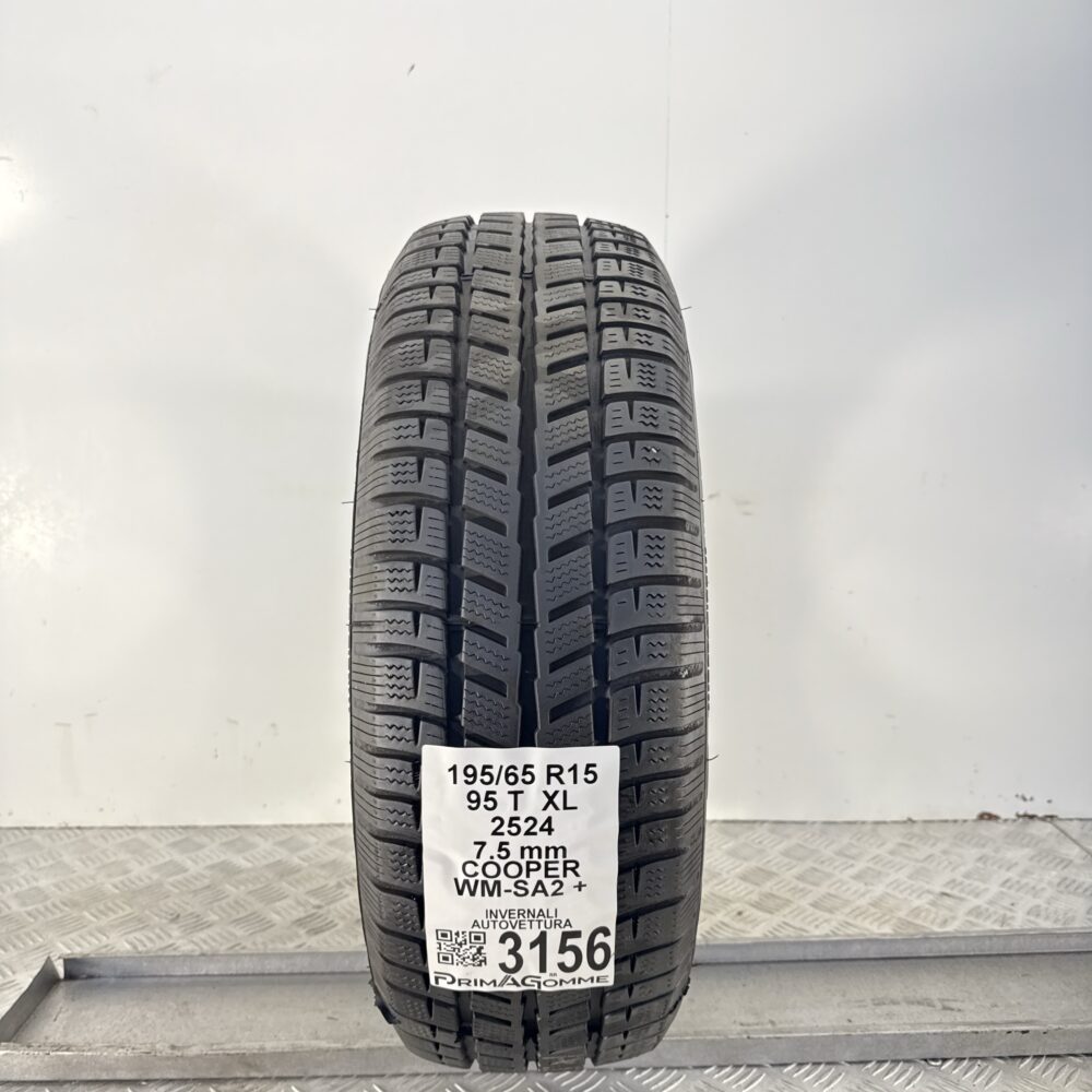 Gomma Usata 195 65 R15 XL 95T Cooper WM-SA2 + 98% Invernale