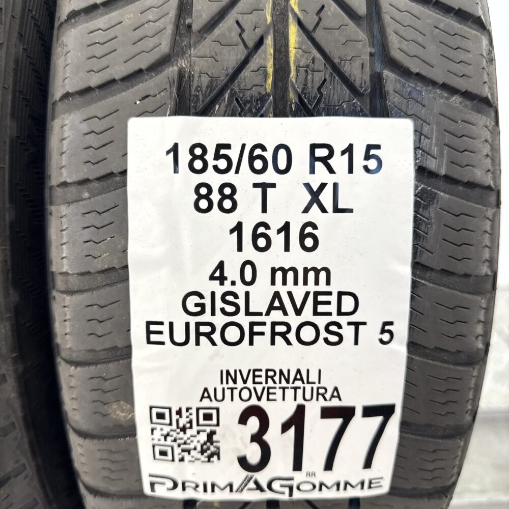 Gomme Usate 185 60 R15 XL 88T Gislaved Eurofrost 5 Invernali - immagine 3