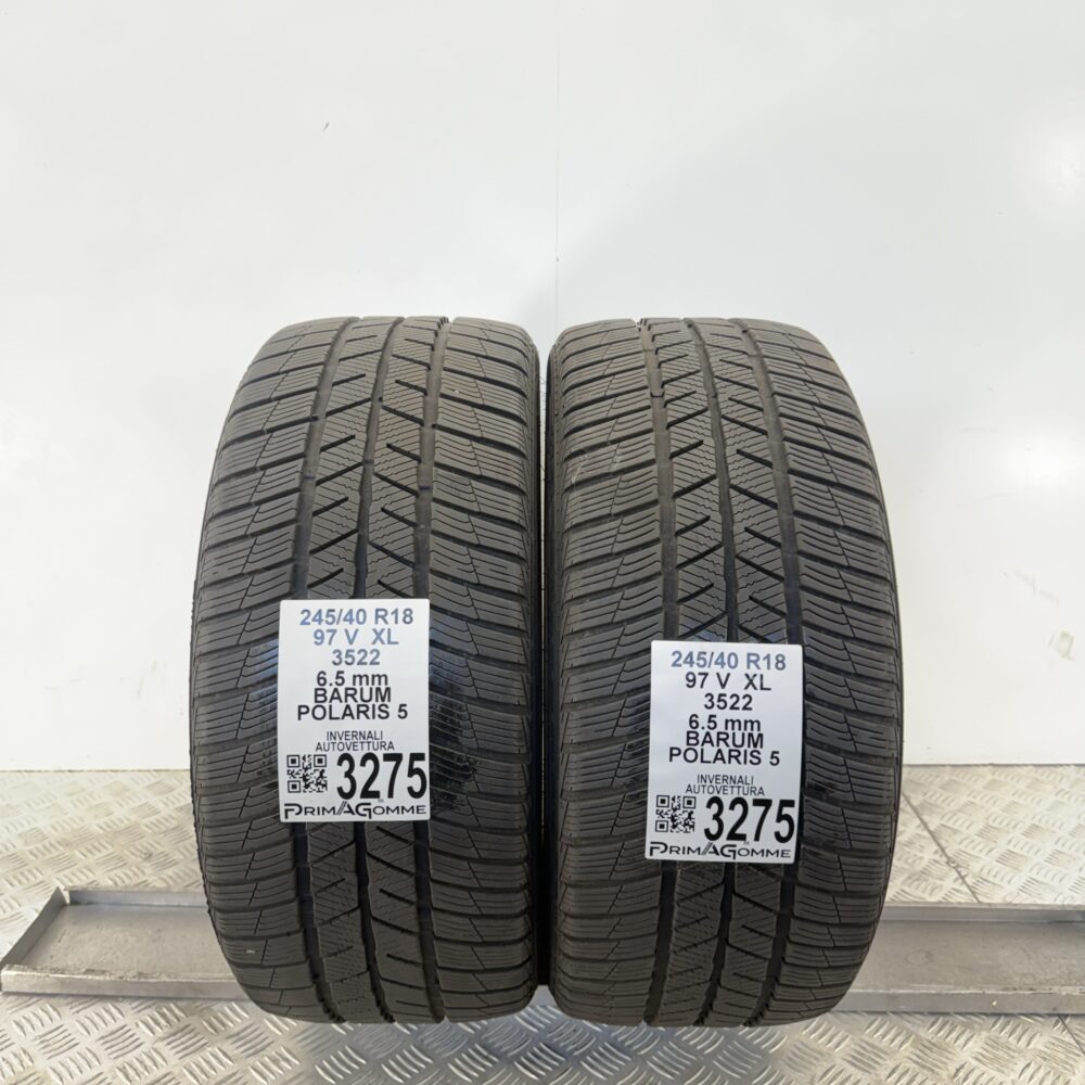 Gomme Usate 245 40 R18 XL 97V Barum Polaris 5 93% Invernali