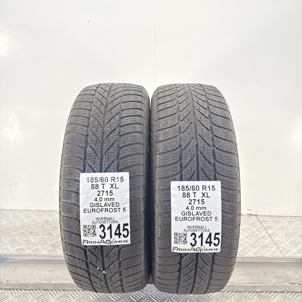 Gomme Usate 185 60 R15 XL 88T Gislaved Eurofrost 5 Invernali
