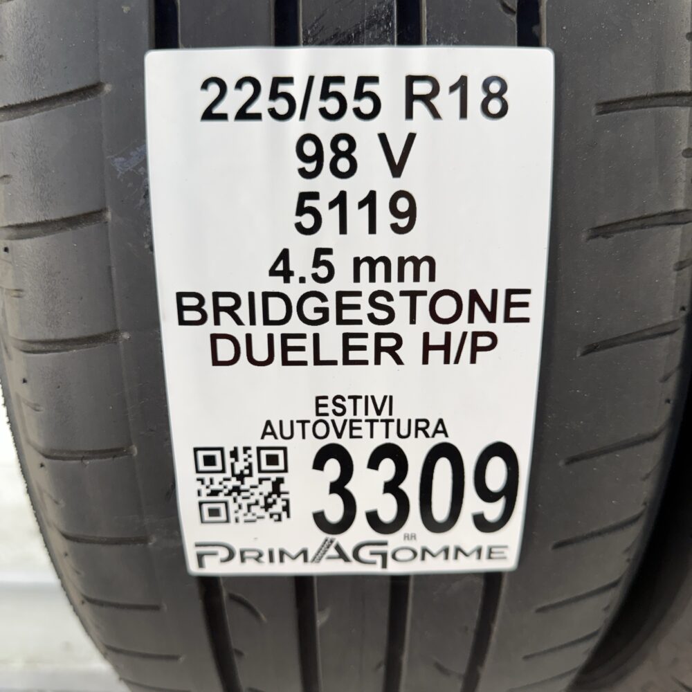 Gomme Usate 225 55 R18 98V Bridgestone Dueler H/P Estive - immagine 3