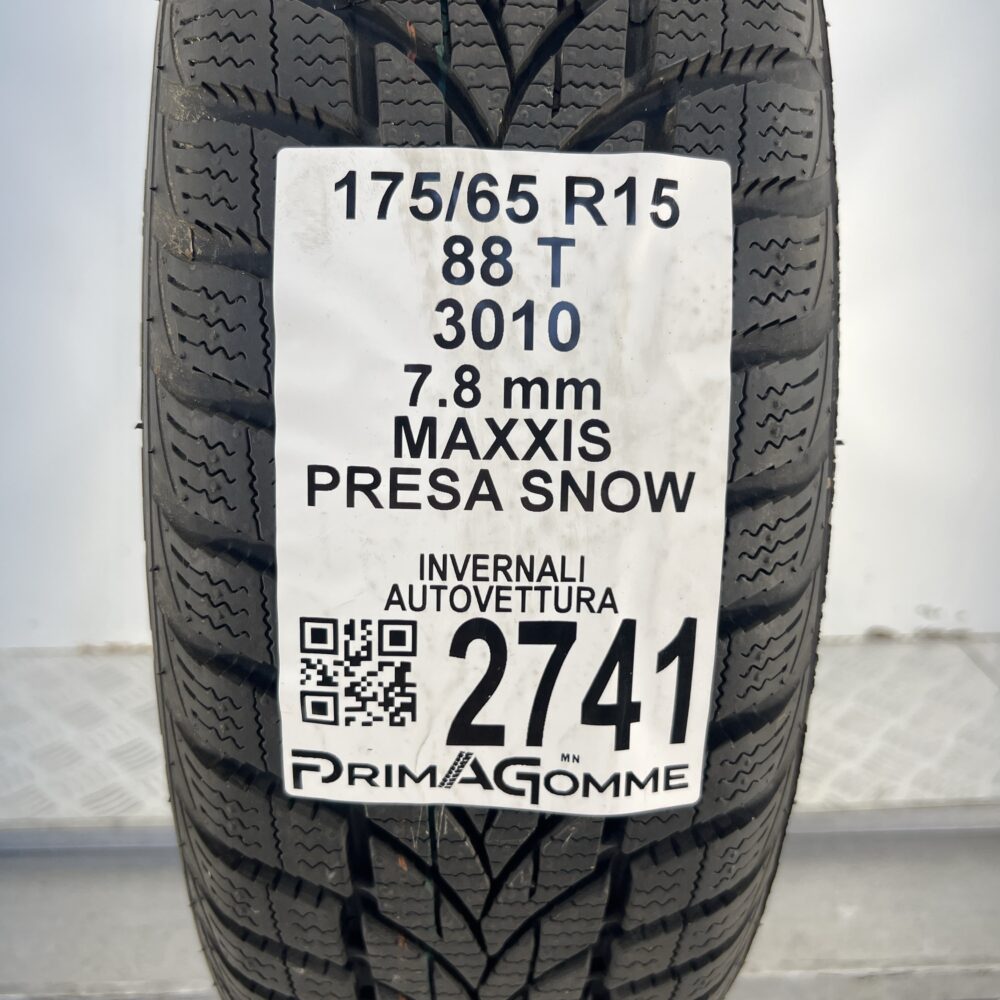 Gomma Usata 175 65 R15 88T Maxxis Presa Snow 98% Invernale - immagine 3