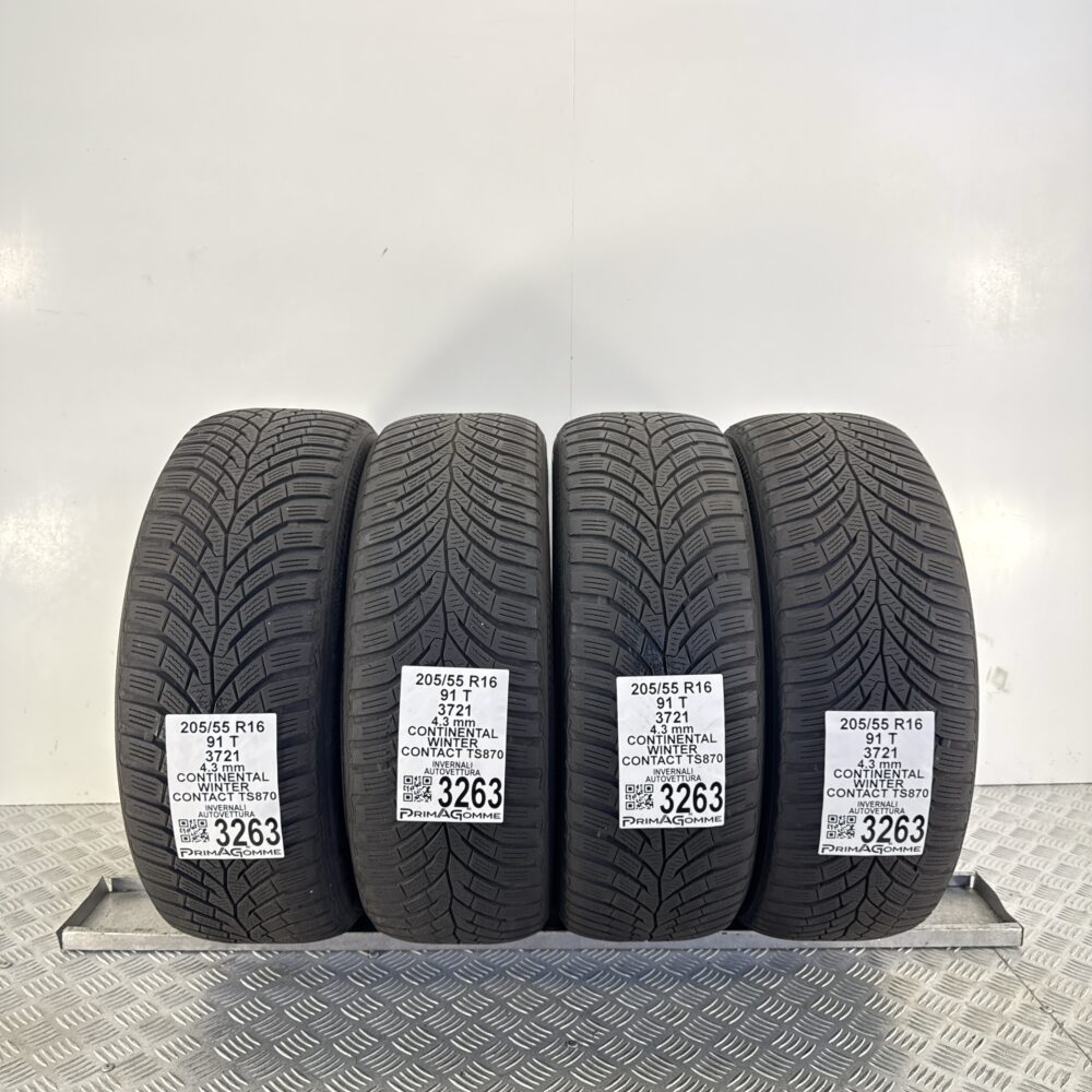 Gomme Usate 205 55 R16 91T Continental Winter Contact TS870 Invernali