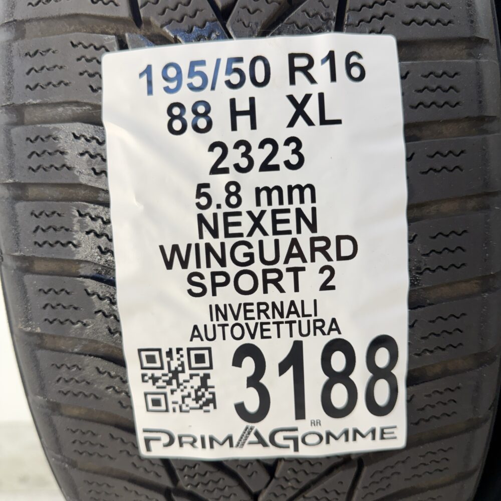 Gomme Usate 195 50 R16 XL 88H Nexen Winguard Sport 2 83% Invernali - immagine 3
