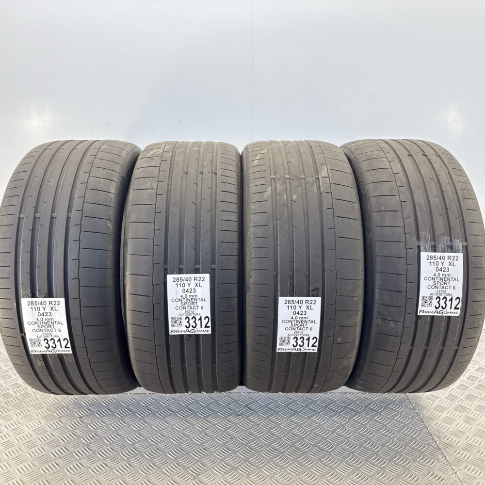 Gomme Usate 285 40 R22 XL 110Y Continental Sport Contact 6 Estive