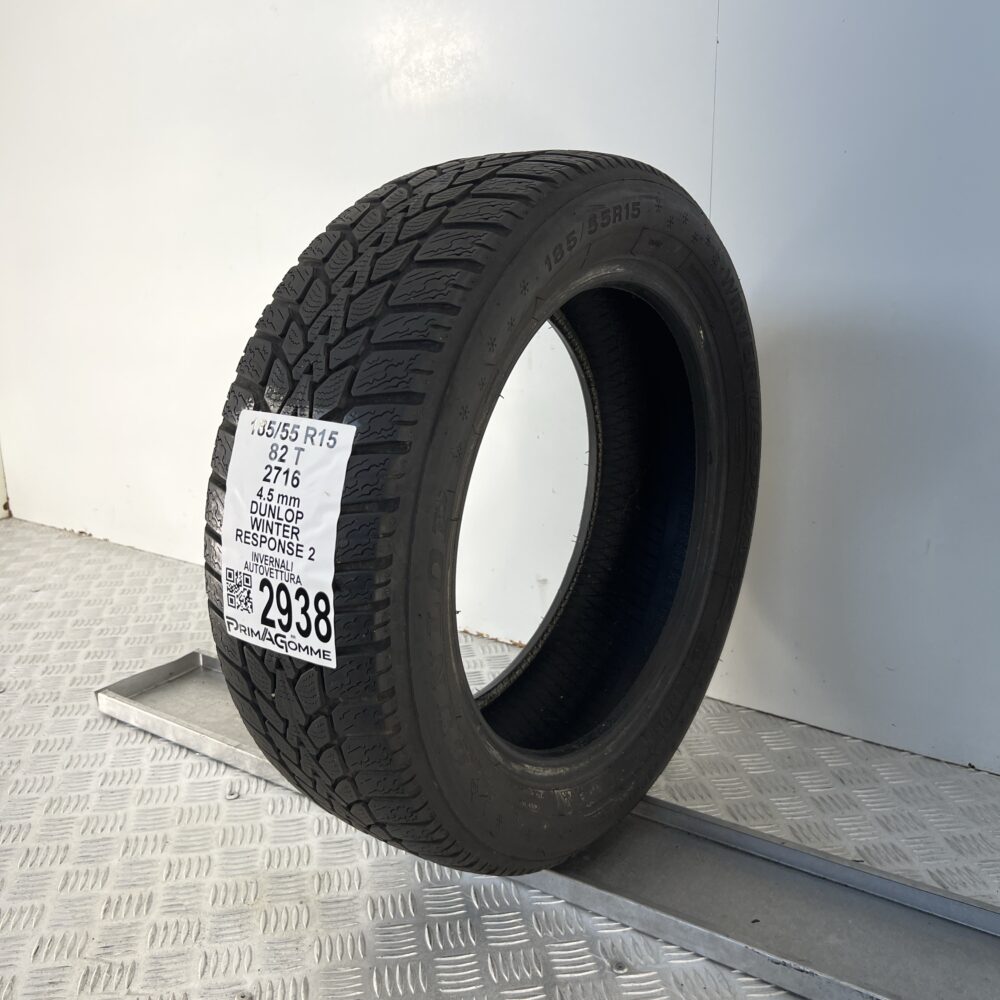 Gomma Usata 185 55 R15 82T Dunlop Winter Response 2 Invernale - immagine 4