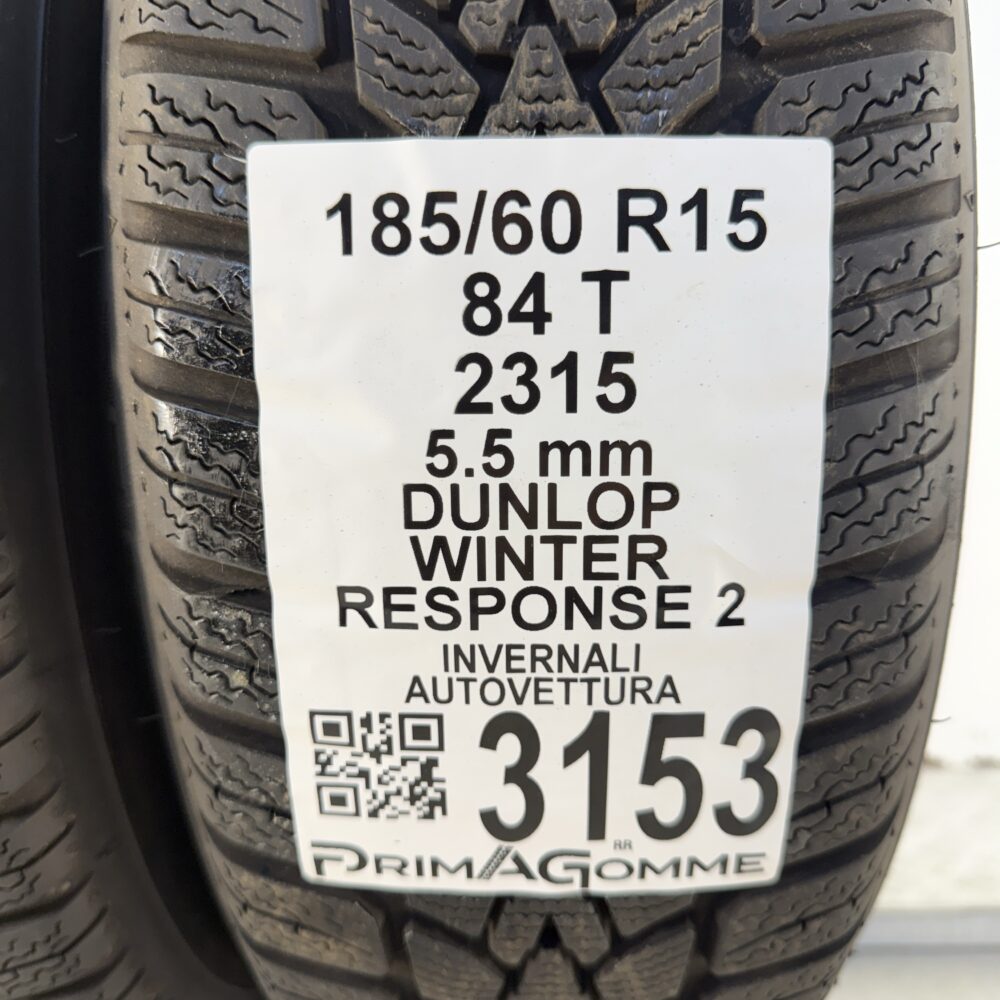 Gomme Usate 185 60 R15 84T Dunlop Winter Response 2 79% Invernali - immagine 3