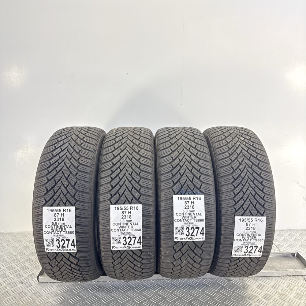 Gomme Usate 195 55 R16 87H Continental Winter Contact TS860 83% Invernali