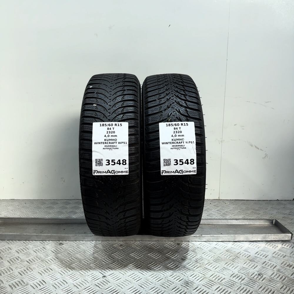 Gomme Usate 185 60 R15 84T Kumho Wintercraft WP51 Invernali
