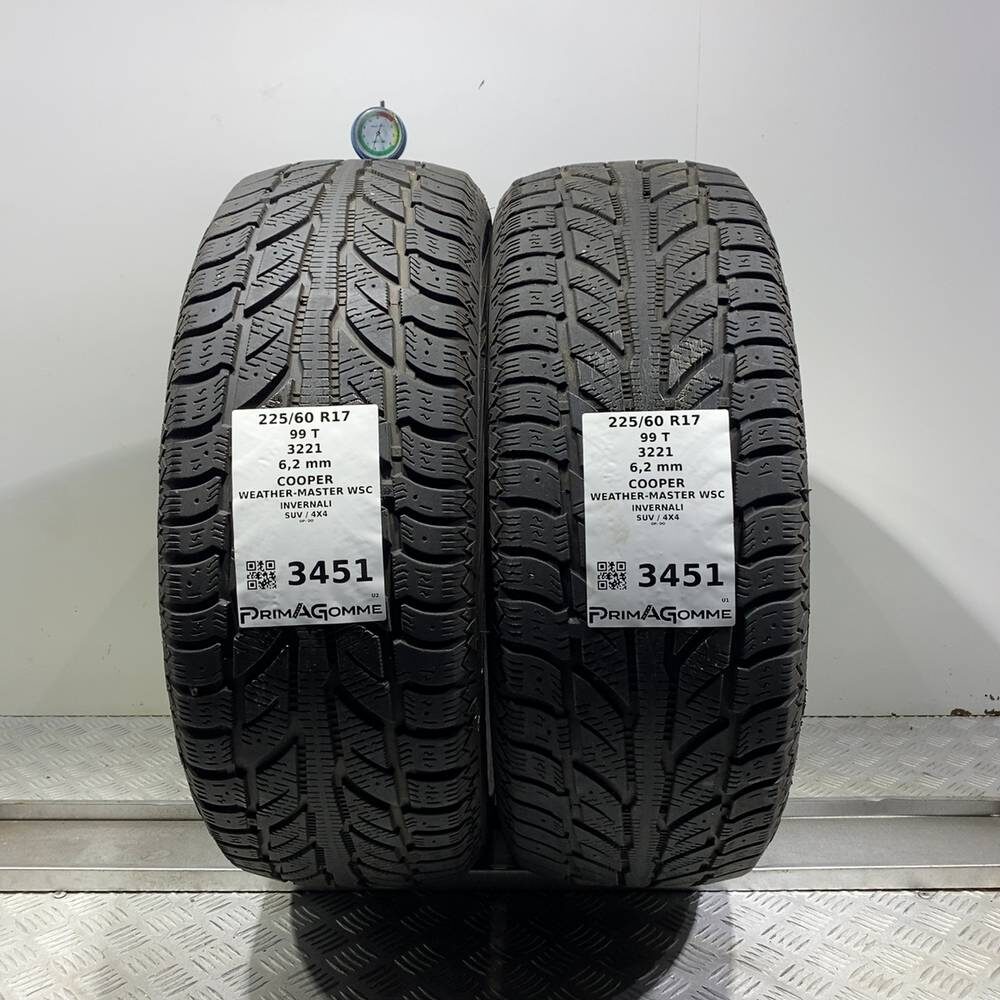 Gomme Usate 225 60 R17 99T Cooper Weather-Master Wsc 89% Invernali