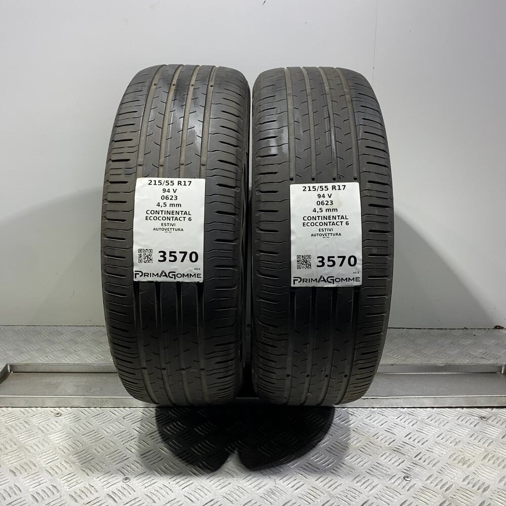 Gomme Usate 215 55 R17 94V Continental Ecocontact 6 Estive
