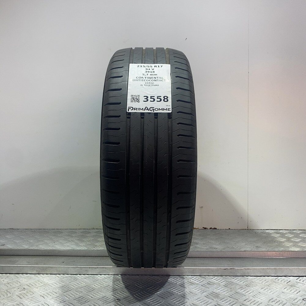 Gomma Usata 215 55 R17 94V Continental Contiecocontact 5 81% Estivo