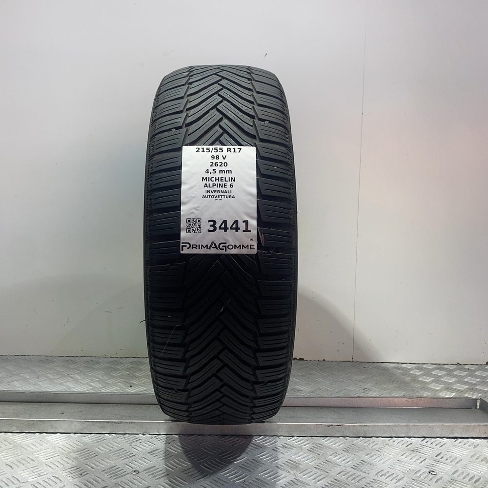Gomma Usata 215 55 R17 98V Michelin Alpine 6 Invernale
