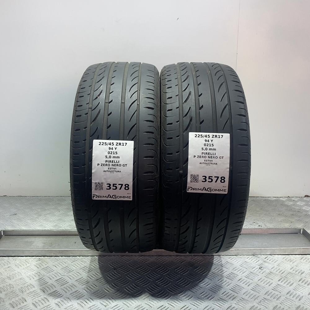 Gomme Usate 225 45 ZR17 94Y XL Pirelli P Zero Nero GT 71% Estive