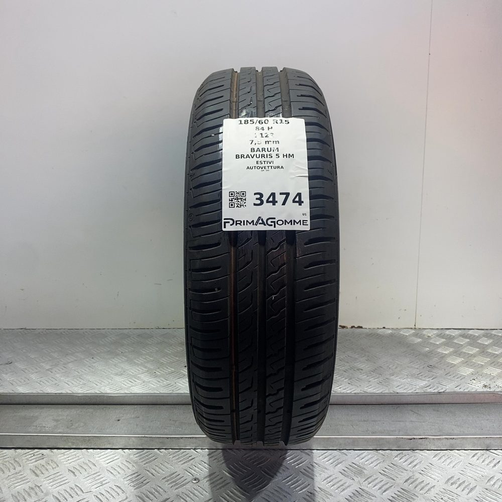 Gomma Usata 185 60 R15 84H Barum Bravuris 5 HM 98% Estivo