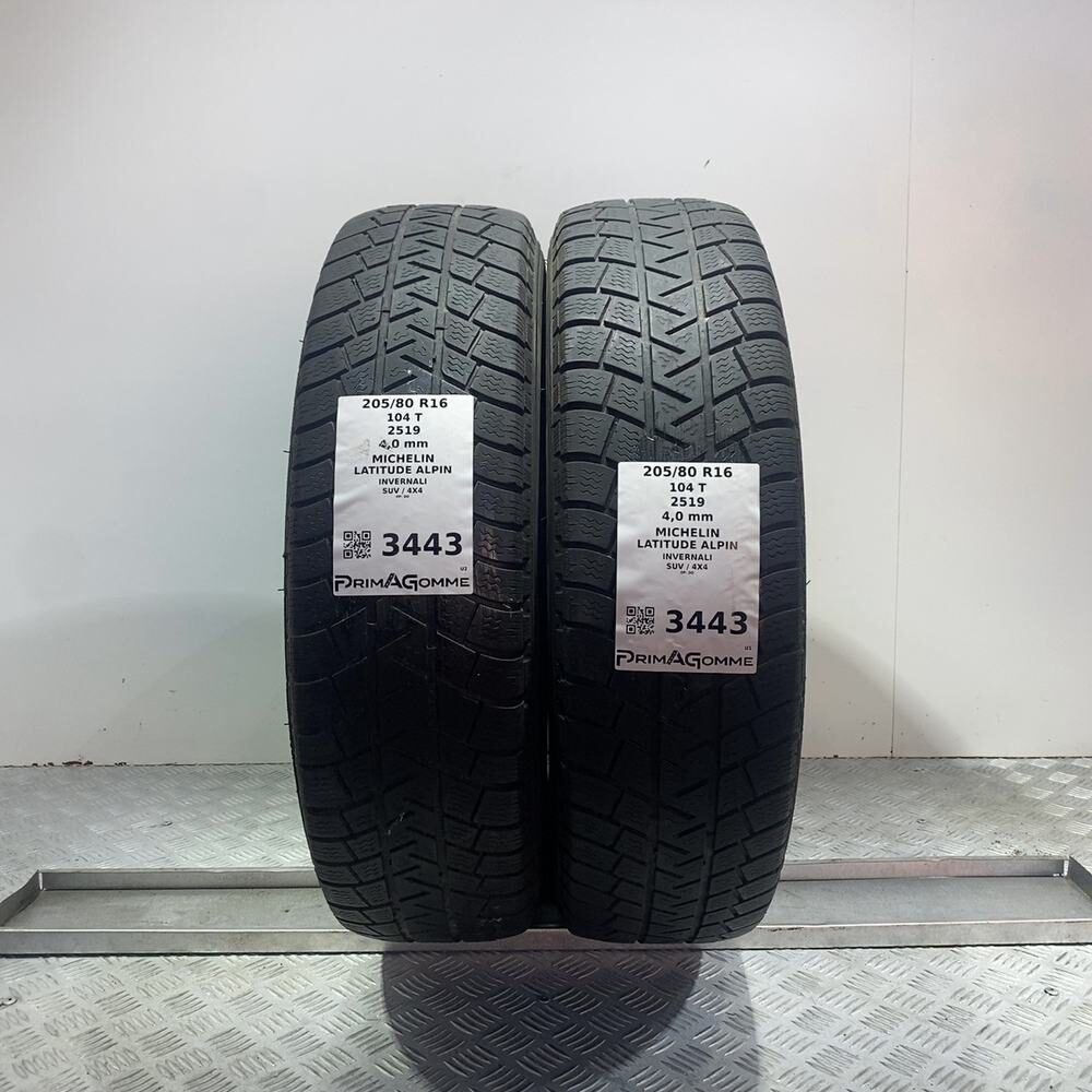 Gomme Usate 205 80 R16 104T Michelin Latitude Alpin Invernali