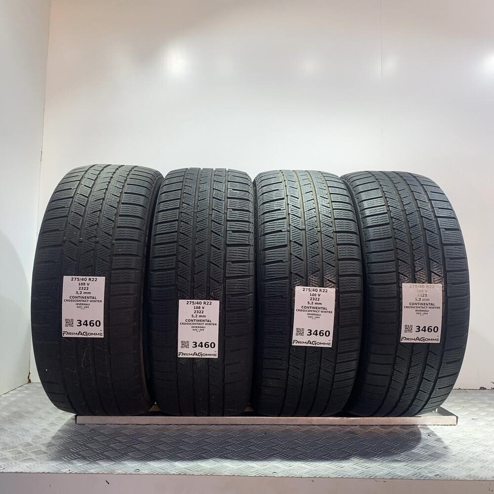 Gomme Usate 275 40 R22 108V XL Continental Crosscontact Winter 74% Invernali