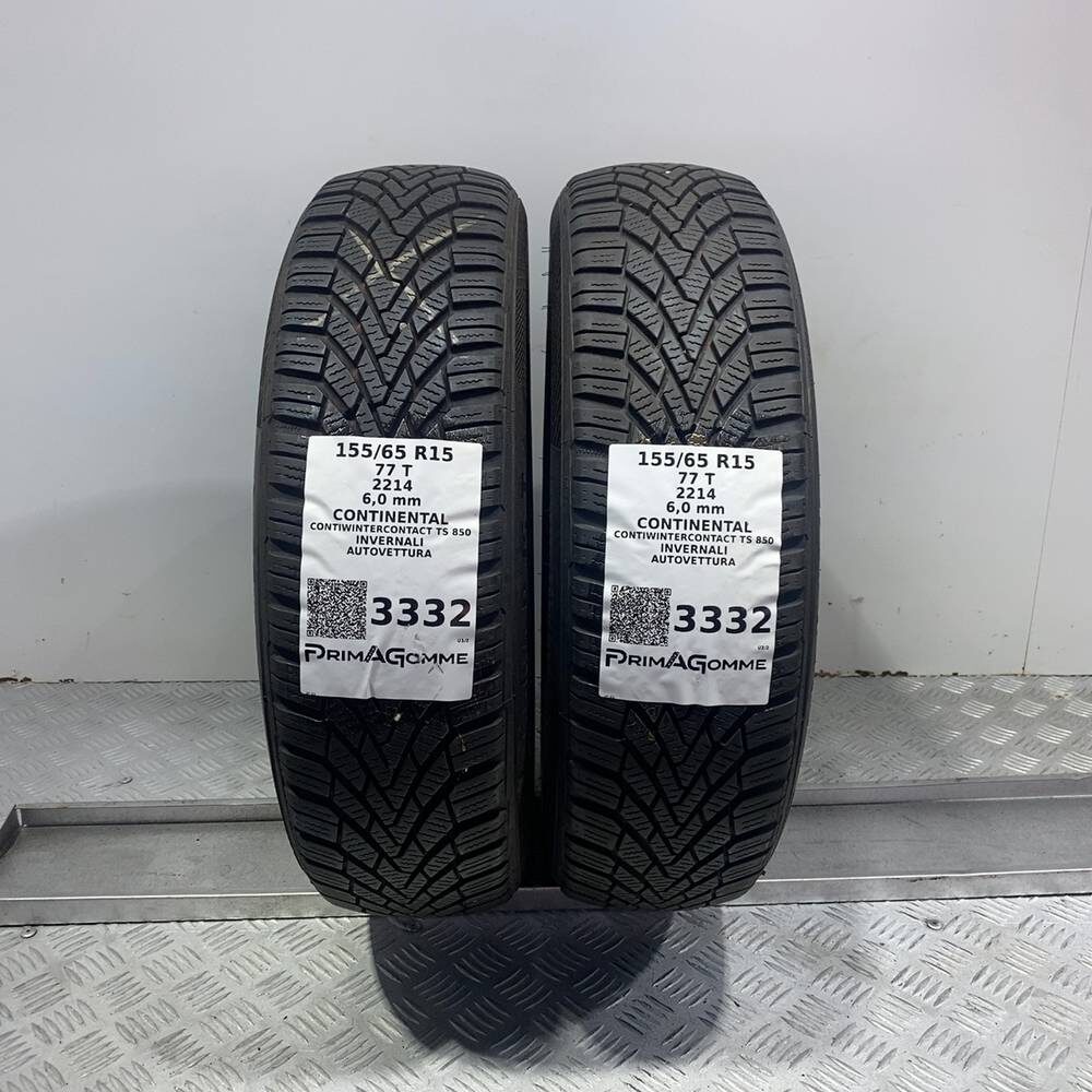 Gomme Usate 155 65 R15 77T Continental Contiwintercontact TS 850 86% Invernali