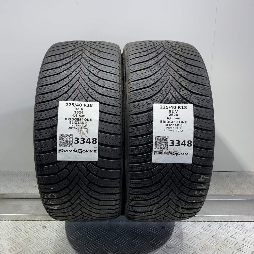 Gomme Usate 225 40 R18 92V Bridgestone Blizzak 6 Invernali