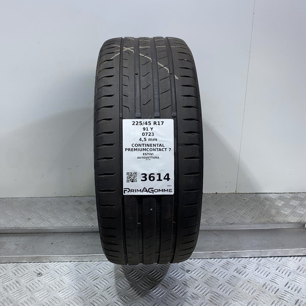 Gomma Usata 225 45 R17 91Y Continental Premiumcontact 7 Estivo