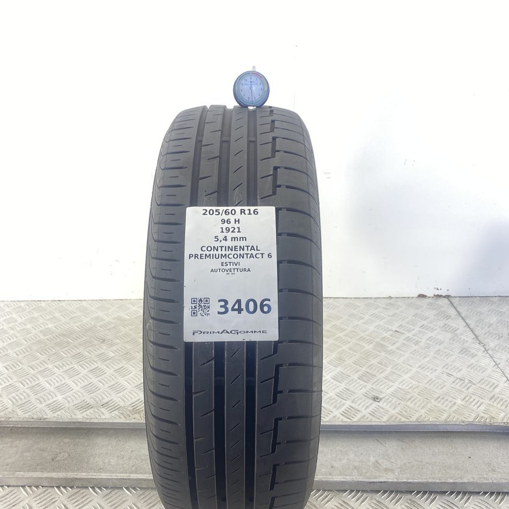 Gomma Usata 205 60 R16 XL 96H CONTINENTAL PREMIUMCONTACT 6 77% Estivo