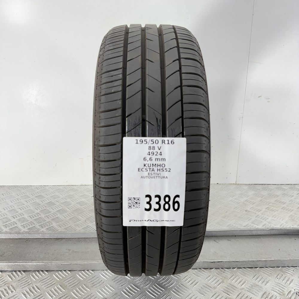 Gomma Usata 195 50 R16 88V KUMHO ECSTA HS52 94% Estivo