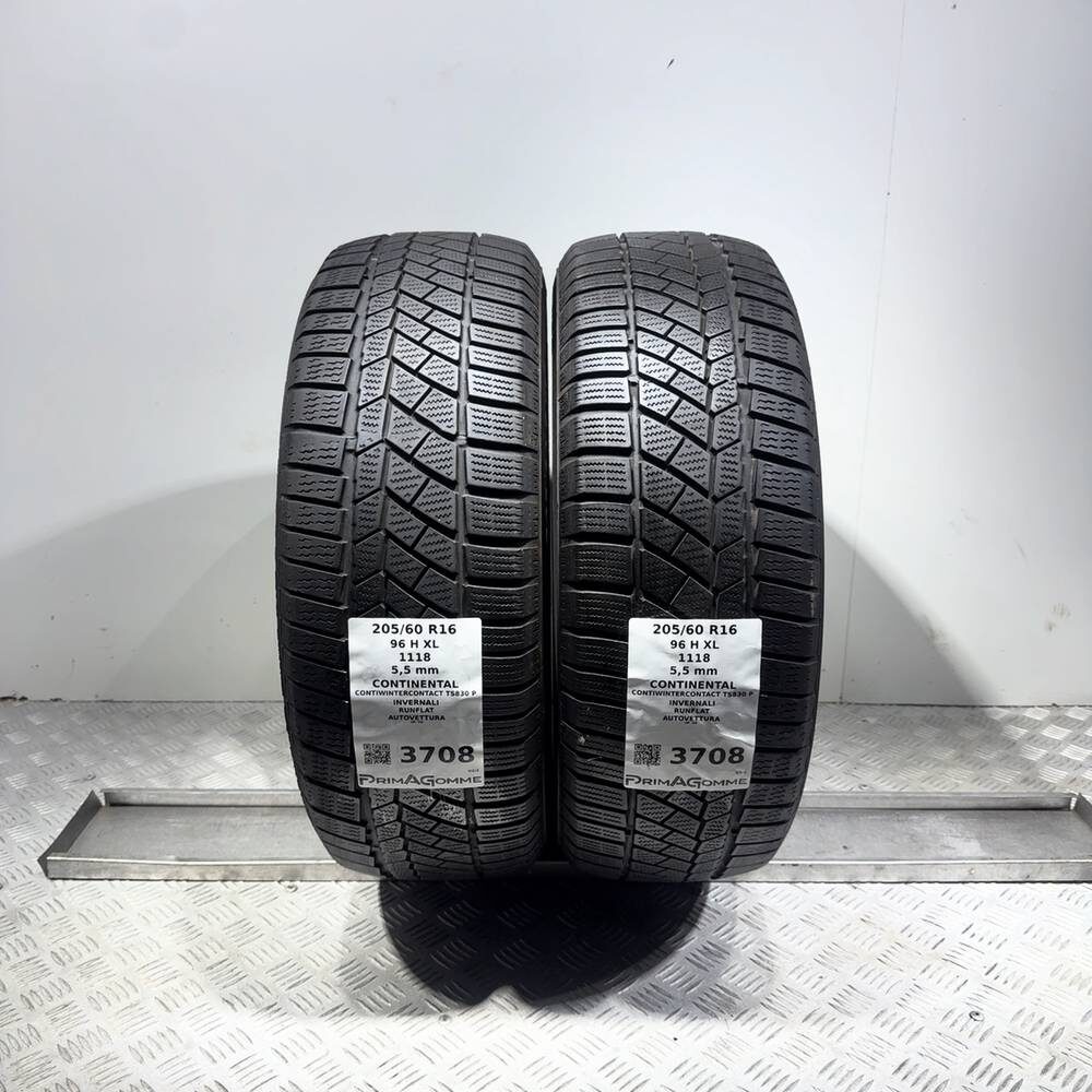 Gomme Usate 205 60 R16 96H XL Continental Contiwintercontact RunFlat Invernali