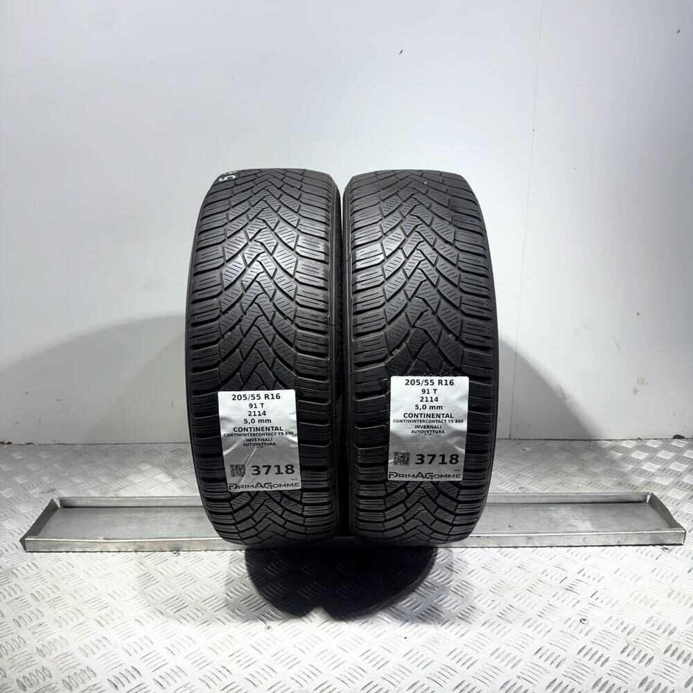Gomme Usate 205 55 R16 91T Continental Contiwintercontact TS 850 71% Invernali