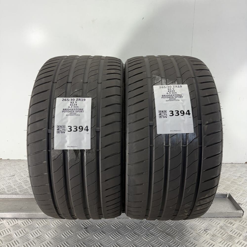 Gomme Usate 265 30 ZR19 93Y BRIDGESTONE POTENZA SPORT Estive