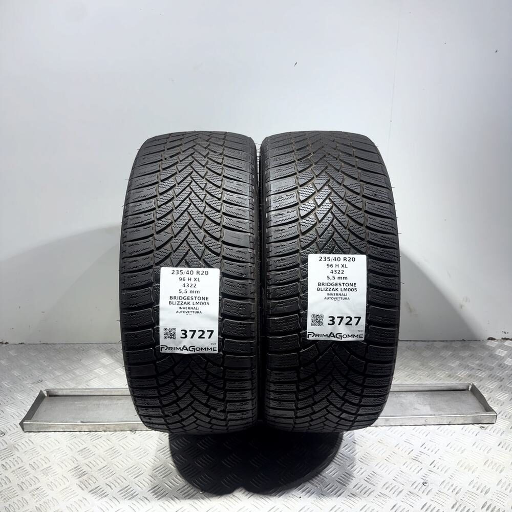 Gomme Usate 235 40 R20 96H XL Bridgestone Blizzak LM005 79% Invernali
