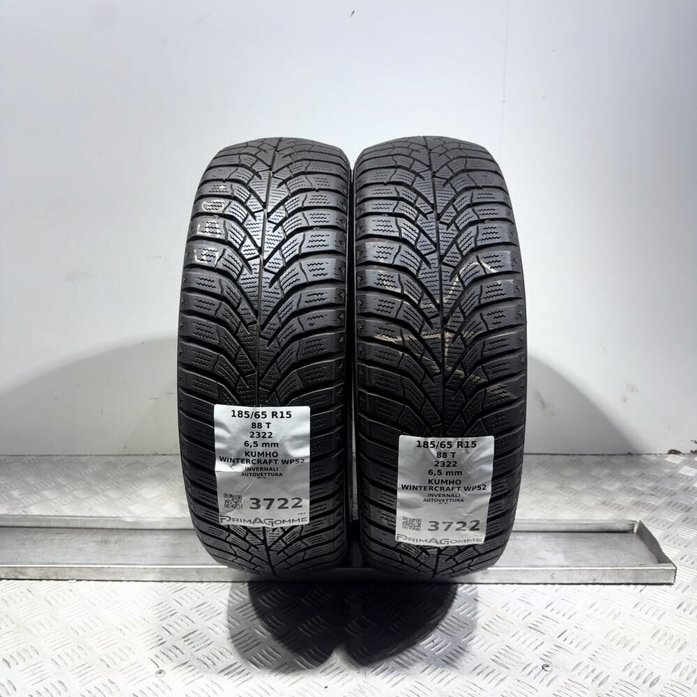 Gomme Usate 185 65 R15 88T Kumho Wintercraft WP52 93% Invernali