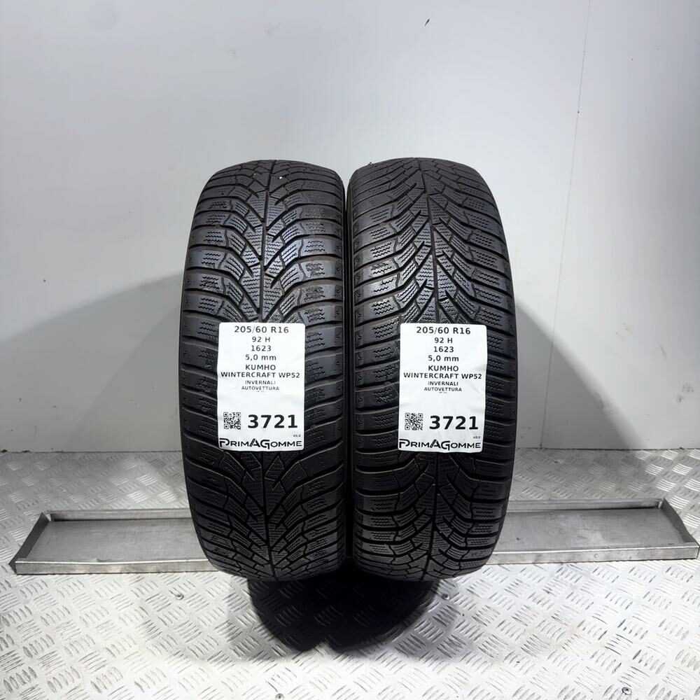 Gomme Usate 205 60 R16 92H Kumho Wintercraft WP52 71% Invernali