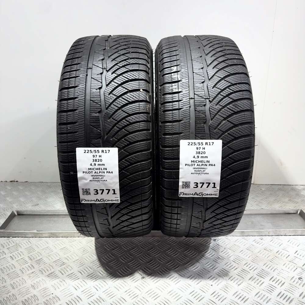 Gomme Usate 225 55 R17 97H Michelin Pilot Alpin PA4 RunFlat Invernali