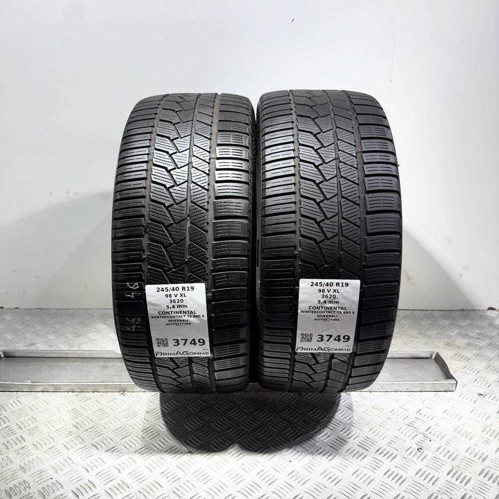 Gomme Usate 245 40 R19 98V XL Continental Wintercontact TS 860 S 77% Invernali