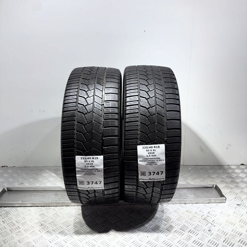 Gomme Usate 225 40 R19 XL 93V Continental Wintercontact TS 860 S 79% Invernali