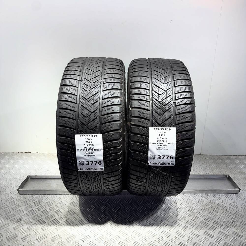 Gomme Usate 275 35 R19 100V Pirelli Winter Sottozero 3 RunFlat Invernali